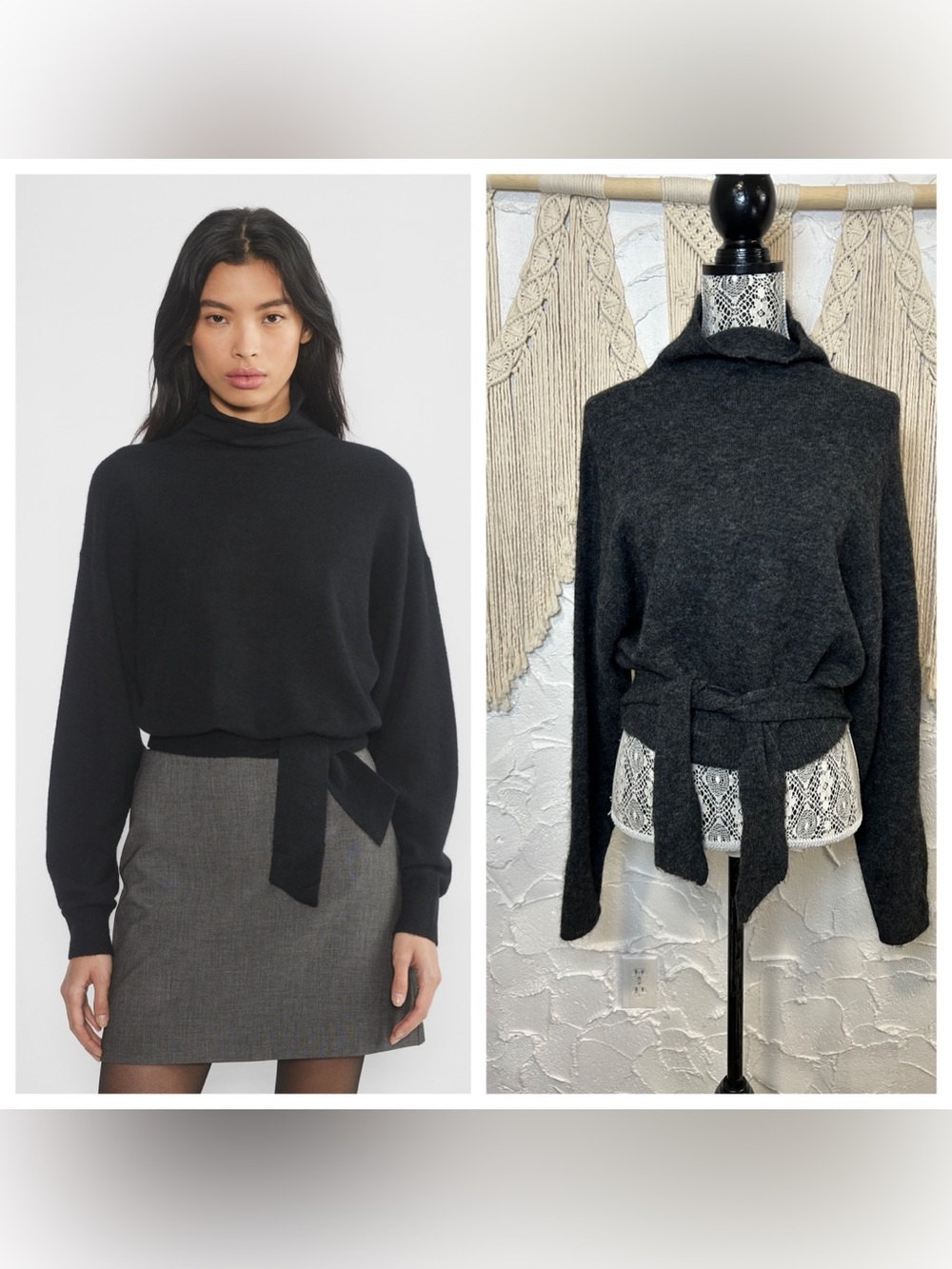 Aritzia Wilfred Lorin Alpaca Cozy Mock-neck Sweater Size Medium